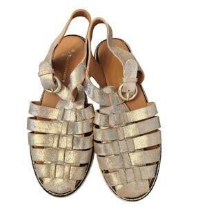 Anthropologie Gold Women Shoes Slippers